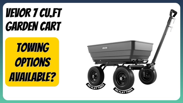 VEVOR four-wheel poly dump garden cart with convertible handle