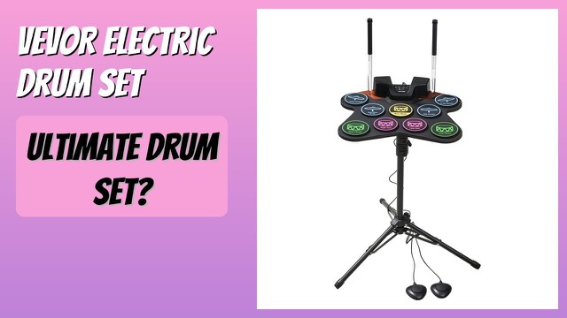 VEVOR GE900 roll-up electronic drum set with pedals and light-up sticks