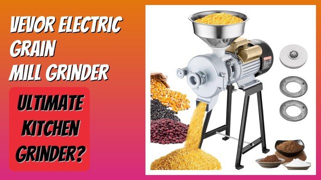 VEVOR 3000W electric grain mill grinder with stainless steel funnel