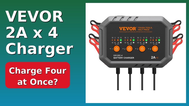 VEVOR GS120C-4 four-bank smart battery charger with clamps