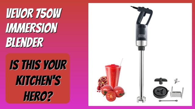 VEVOR commercial stick immersion blender with long stainless steel shaft