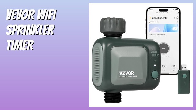 VEVOR HCT-622 smart WiFi hose faucet timer with brass inlet