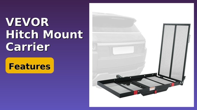 VEVOR iron hitch mount carrier with folding ramp