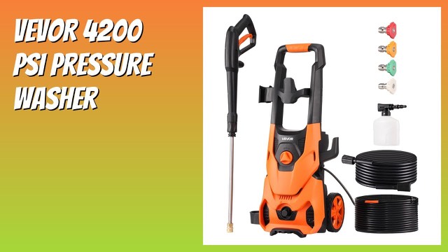 VEVOR HRX13P electric pressure washer with hose and foam cannon