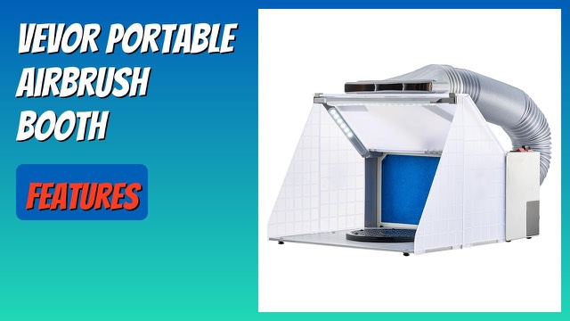 VEVOR folding airbrush spray booth with LED lights and exhaust hose