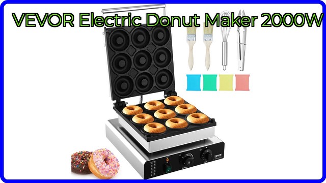 VEVOR electric donut maker with nine non-stick cavities
