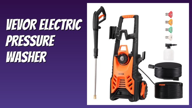 VEVOR HTB23S electric pressure washer with spray gun and hose