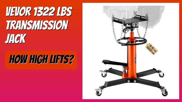 VEVOR HTJ-1322 hydraulic transmission jack on four wheels