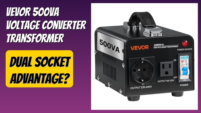 VEVOR 500VA step up and step down voltage converter transformer with carry handle