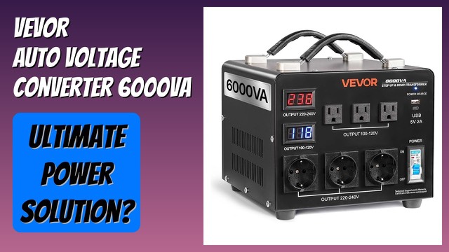 VEVOR 6000VA automatic voltage converter transformer with two LCD displays