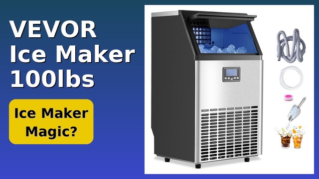 VEVOR freestanding commercial ice maker with LED display