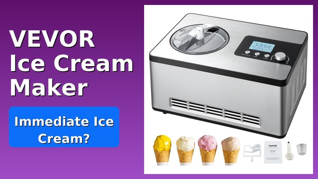 VEVOR stainless steel ice cream maker with built-in compressor