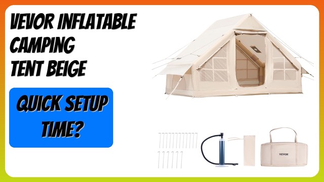 VEVOR beige inflatable camping tent pitched on grass