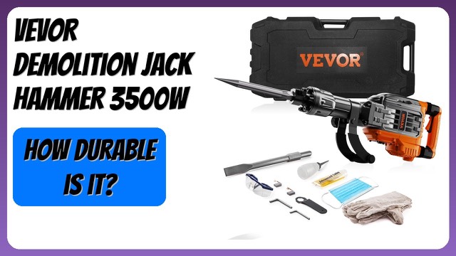 VEVOR 3500W electric demolition jack hammer with chisel bits and case