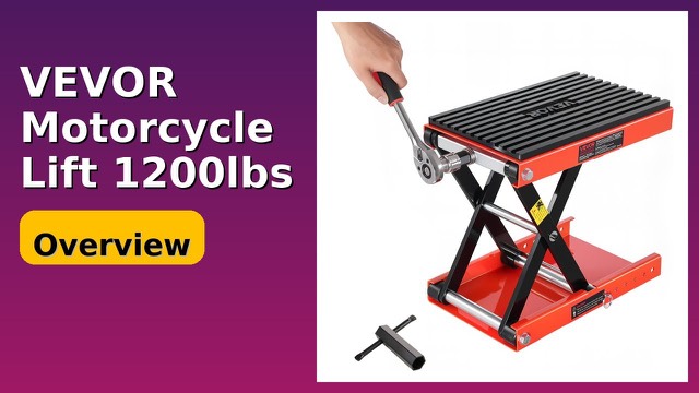 VEVOR steel scissor motorcycle lift with rubber platform
