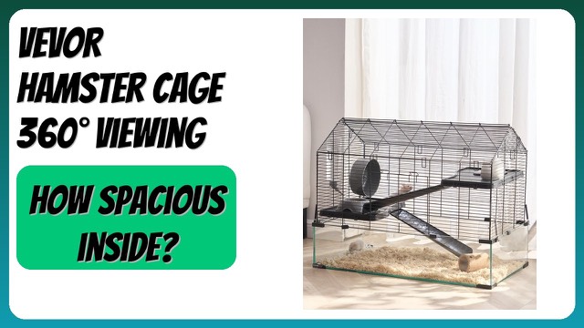 VEVOR hamster cage with clear acrylic panels and metal frame
