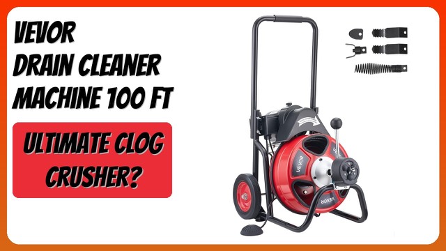 VEVOR JR-410TZ drain cleaner machine with wheeled drum and foot switch