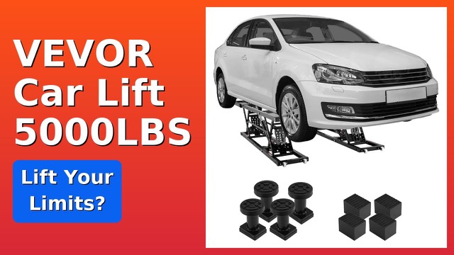 VEVOR JT-5000 portable car lift with extended plates and lifting columns