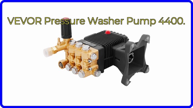 VEVOR horizontal triplex plunger pressure washer pump with brass head