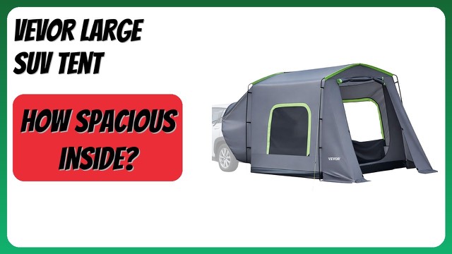 VEVOR large SUV tailgate tent attached to the rear of an SUV