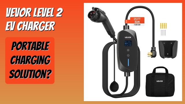 VEVOR portable Level 2 EV charger with 25 ft cable