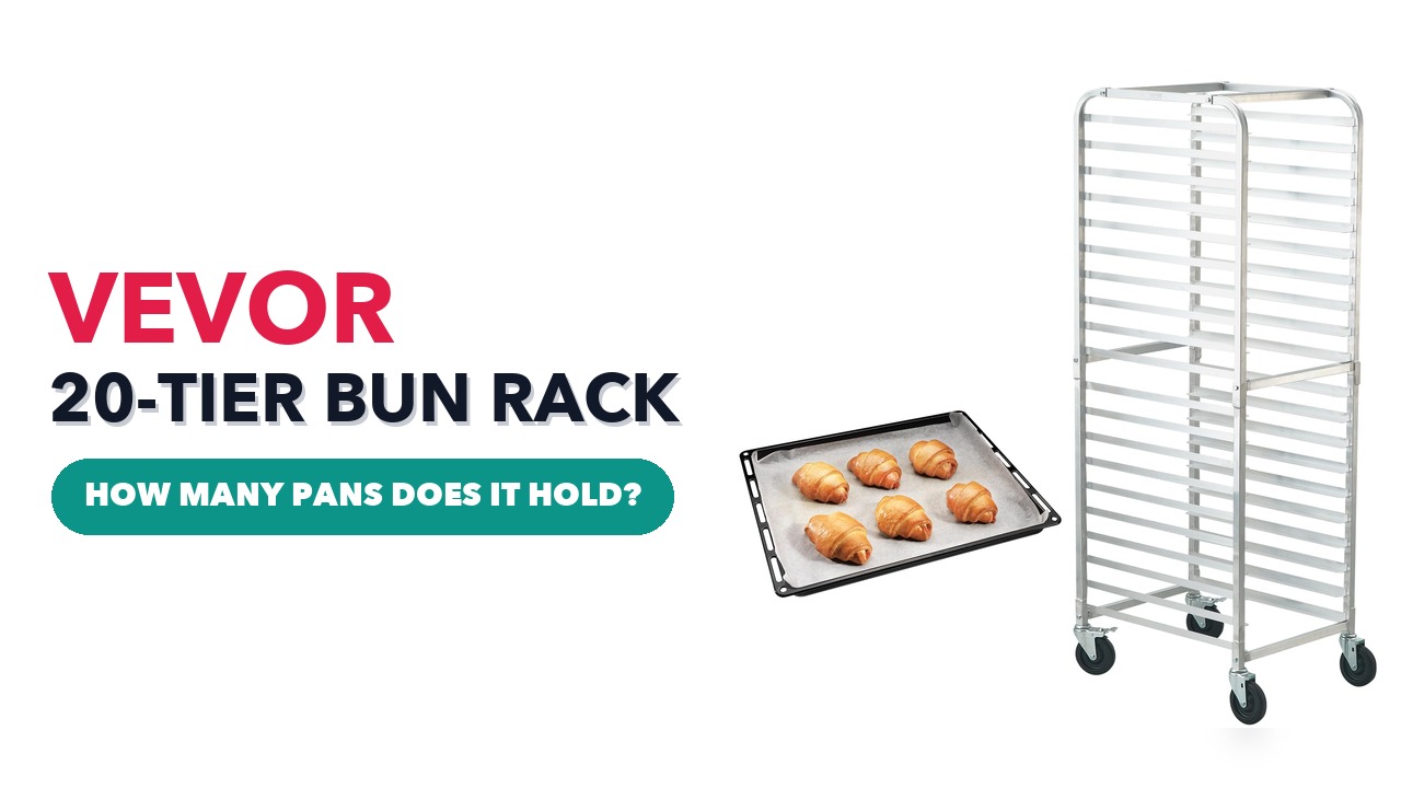 VEVOR 20-tier aluminium bun pan bakery rack on wheels