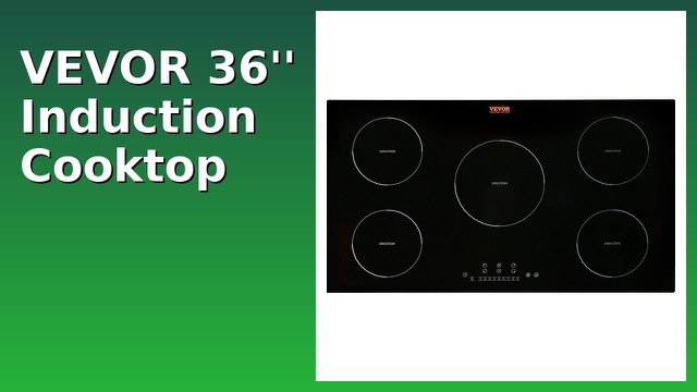 VEVOR 36-inch built-in induction cooktop with five cooking zones and touch controls
