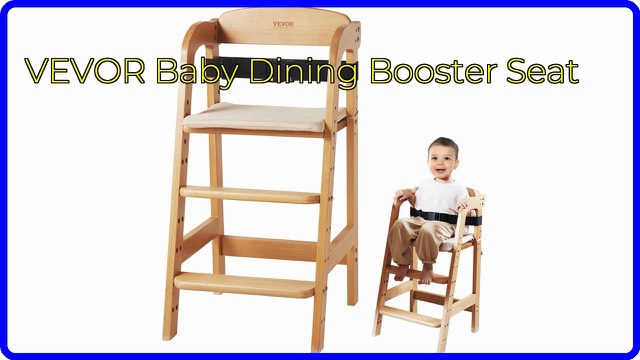 VEVOR natural beech wood adjustable toddler dining chair with cushion