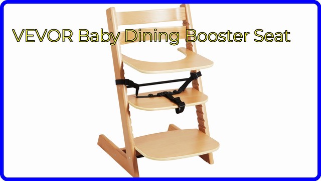 VEVOR natural beech wood convertible high chair with footrest