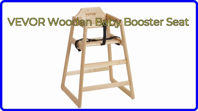 VEVOR natural birch wooden booster seat and toddler chair