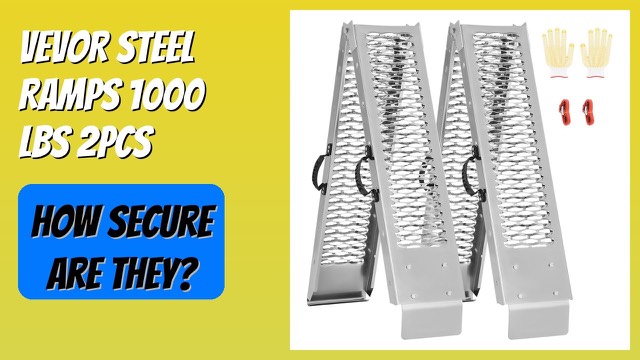 VEVOR pair of arched steel loading ramps with rubber handle