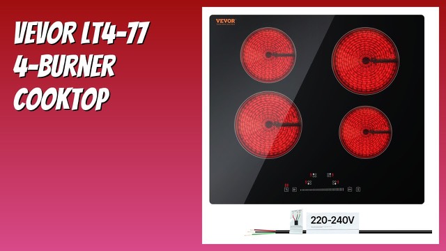 VEVOR LT4-77 built-in four-burner ceramic glass cooktop