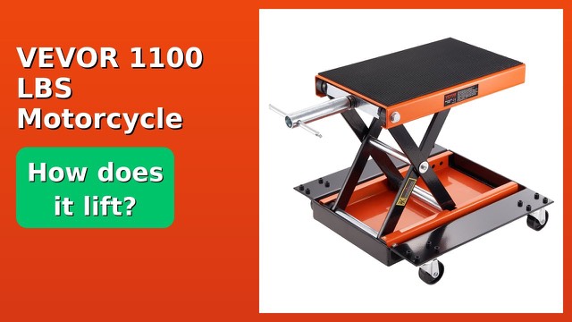 VEVOR motorcycle scissor lift jack with wide deck and hand crank