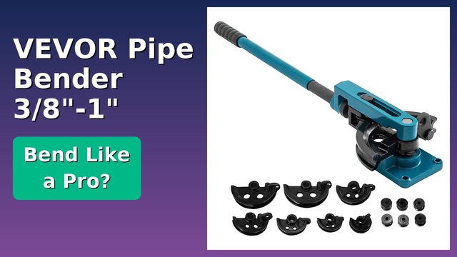 VEVOR blue manual pipe bender with long handle and seven bending dies