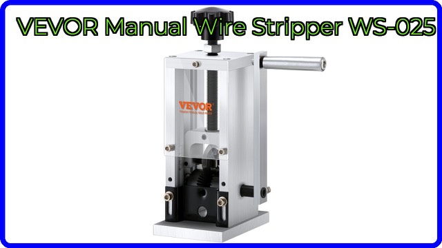 VEVOR manual wire stripping machine with cast aluminum body and acrylic panel