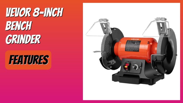 VEVOR 8-inch variable speed bench grinder with eye shield and work rests