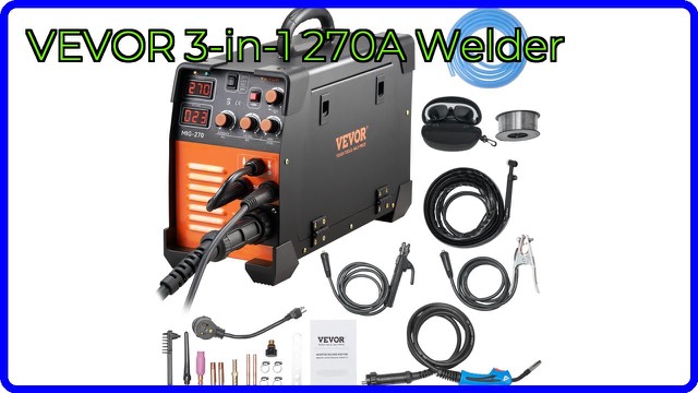 VEVOR MIG-270 inverter welder with LCD display and torch
