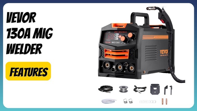 VEVOR MIG130G portable 130A MIG welder with digital display