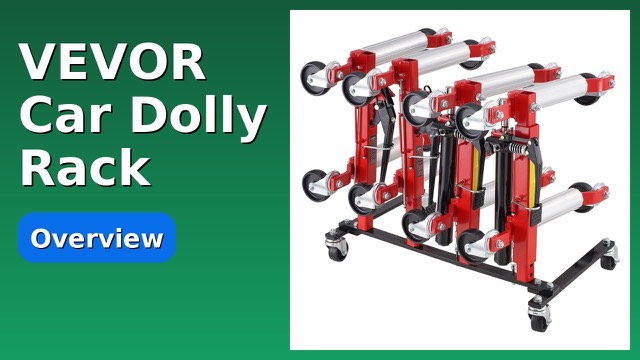 VEVOR MR8019 steel rack for storing four wheel dollies on casters