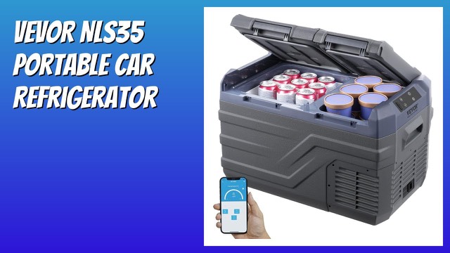VEVOR NLS35 grey portable dual-zone car refrigerator freezer