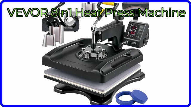 VEVOR black swing-away heat press with digital controller