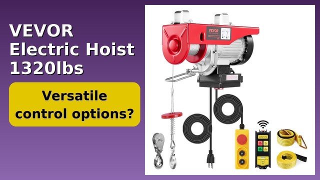 VEVOR PA600 electric hoist with steel cable and hook