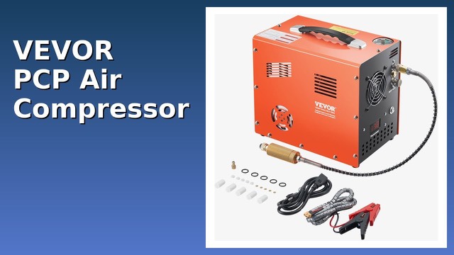 VEVOR portable PCP air compressor with pressure display and hose
