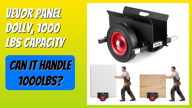 VEVOR PD453 black panel dolly with two large rubber wheels