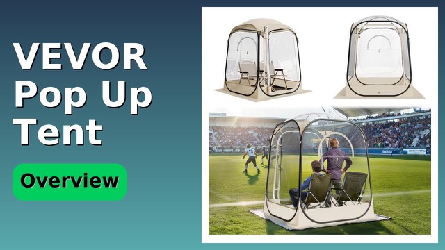 VEVOR clear pop-up dome sports tent with transparent panels