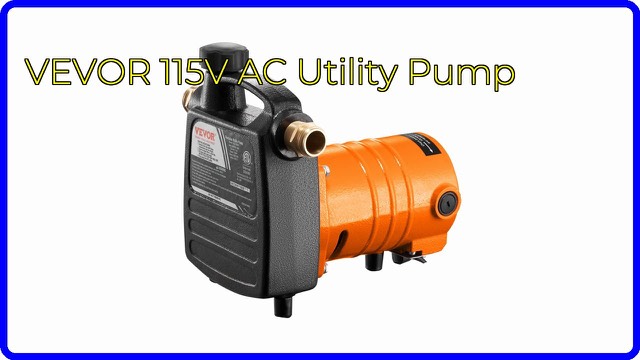 VEVOR cast iron electric utility water transfer pump with brass connectors