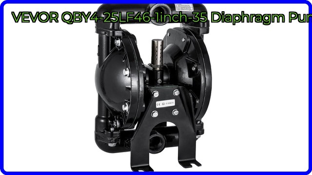 VEVOR aluminium air-operated double diaphragm pump with 1-inch ports
