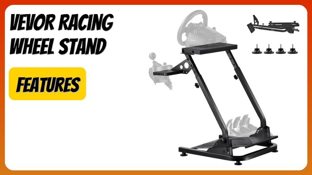 VEVOR foldable steel racing wheel stand with pedal platform and shifter mount