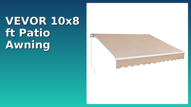 VEVOR manual retractable patio awning over a backyard deck