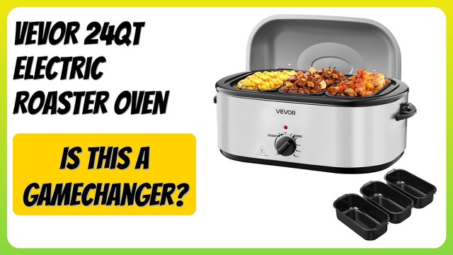 VEVOR 24-quart electric roaster oven with lid
